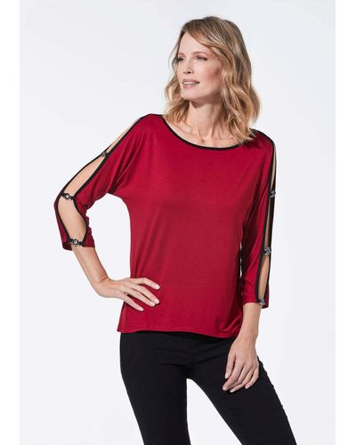 Cable & Gauge Shirtbluse Elegantes Shirt - Rot