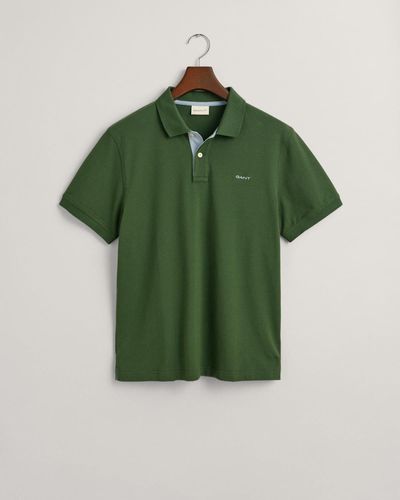 GANT T-Shirt REG CONTRAST PIQUE SS POLO, PINE GREEN - Grün