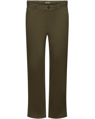 Esprit Stretch- Klassische Hose mit gerader Passform - Grün