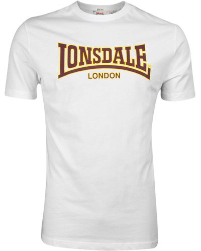 Lonsdale London T-Shirt Men Slim Fit Classic (1-tlg) - Weiß