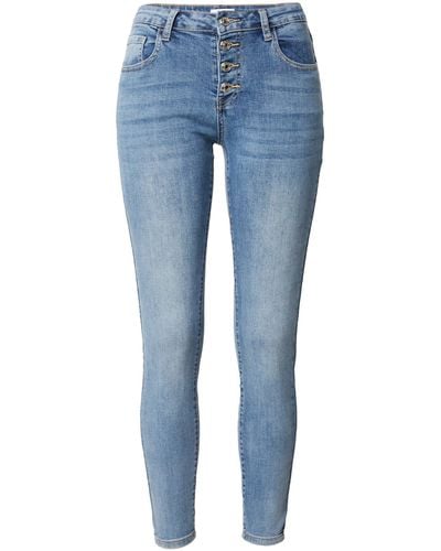 Hailys High-waist-Jeans Ki44ra (1-tlg) Plain/ohne Details - Blau
