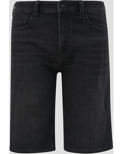 S.oliver Stoffhose Bermuda Jeans Mauro / Regular Fit / Mid Rise / Straight Leg - Schwarz