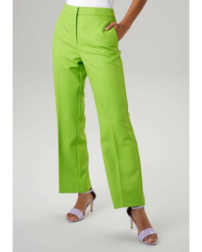 Aniston SELECTED Anzughose mit Bügelfalten - Grün