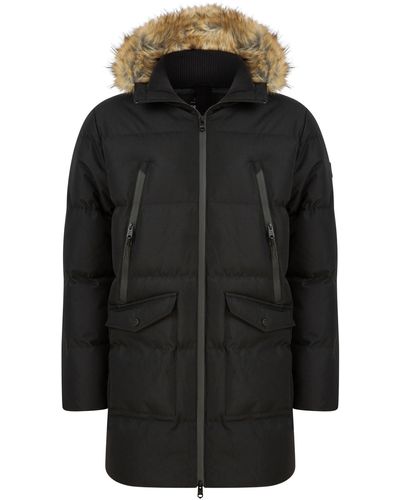 Threadbare Winterjacke THB Jacket Renfield Longline Padded Global Recycled Standard - Schwarz