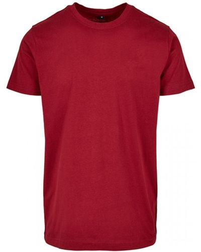 Build Your Brand Rundhalsshirt Basic Round Neck T-Shirt XS bis 5XL - Rot