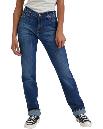 Lee Jeans ® Straight- Marion Jeans Hose mit Stretch - Blau