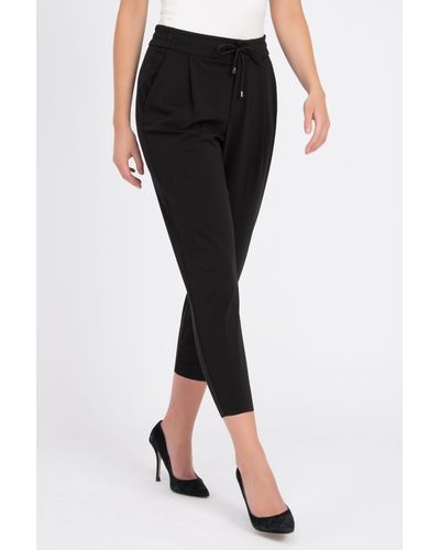 Recover Pants Stoffhose mit Unimuster - Schwarz