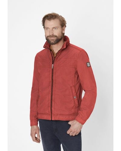 S4 Jackets Blouson MIAMI UP leichte Modern Fit Jacke aus reiner Baumwolle - Rot