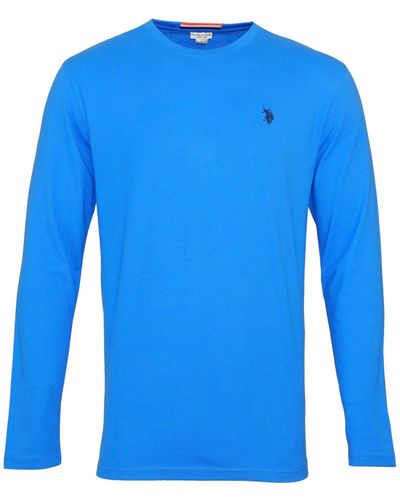 U.S. POLO ASSN. Shirt Longsleeve R-Neck (1-tlg) - Blau