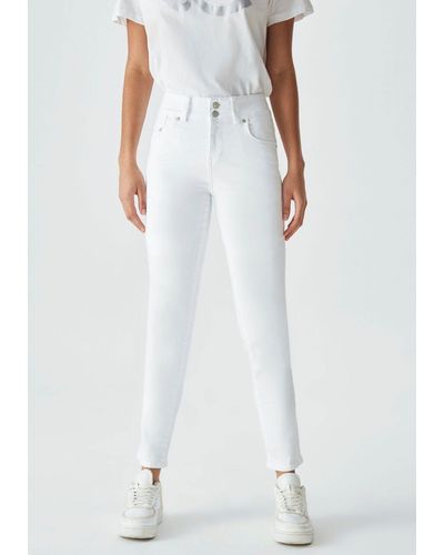 LTB Slim-fit-Jeans MOLLY HIGH SMU mit sehr schmalem Bein und hoher Leibhöhe - Weiß