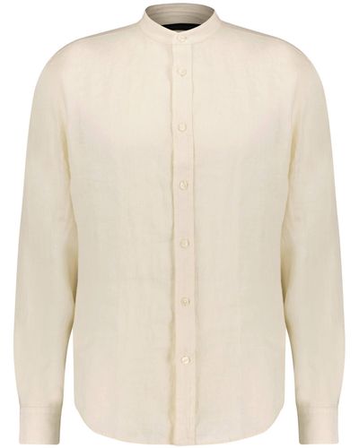 DRYKORN Langarmhemd Leinenhemd TAROK Langarm (1-tlg) - Weiß
