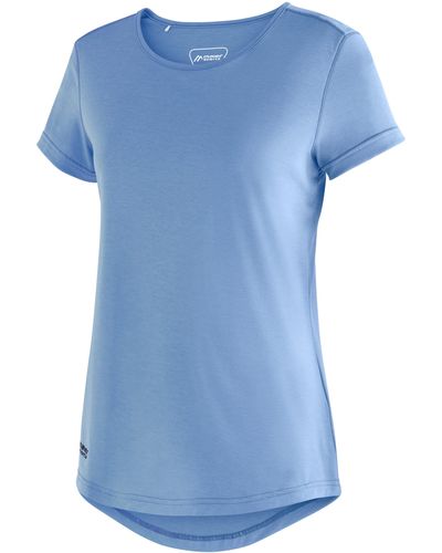 Maier Sports T-Shirt Horda /S W Kurzarmshirt für Wandern und Freizeit - Blau