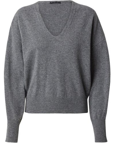 Sisley V-Ausschnitt-Pullover (1-tlg) Plain/ohne Details - Grau