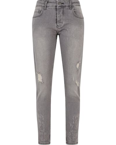 2Y Premium Bequeme Premium 2Y Kurt Slim Fit Jeans (1-tlg) - Grau