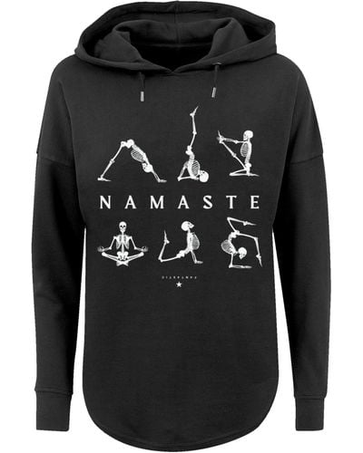 F4NT4STIC Sweatshirt Namaste Yoga Skelett Halloween Print in Grau | Lyst DE
