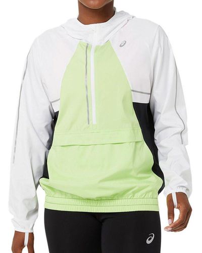 Asics Funktionsjacke Lite Show Jacket Brilliant White Lime Green - Grün