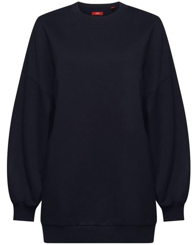 Edc By Esprit Fleece-Sweatshirt mit Rundhalsausschnitt (1-tlg) - Blau