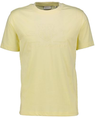 GANT T-Shirt TONAL ARCHIVE SHIELD Regular Fit (1-tlg) - Gelb