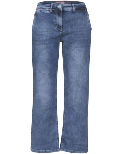 Cecil 5-Pocket-Hose Style Neele Mid Blue - Blau