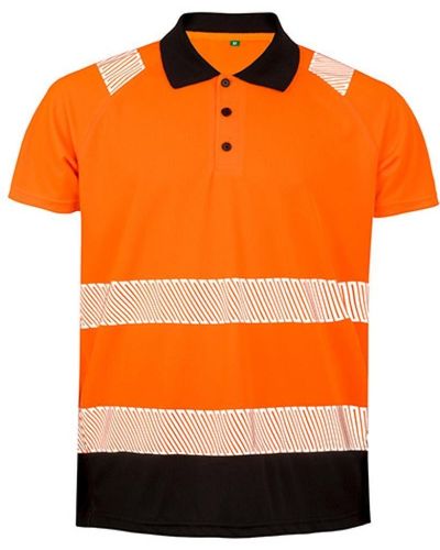 Result Headwear Warnschutz- Recycled Safety Polo Shirt - Orange