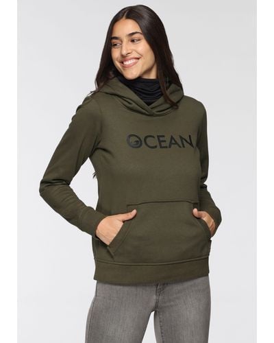 Ocean Sportswear Kapuzensweatshirt mit Multifunktionaler Tube Schal (Set, 2-tlg) - Grün