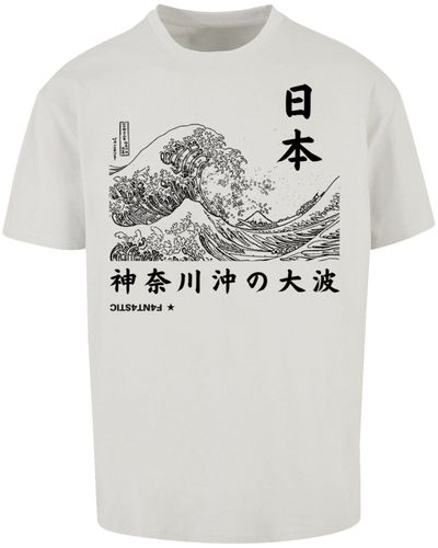 F4NT4STIC T-Shirt Kanagawa Welle Print in Blau für Herren | Lyst DE