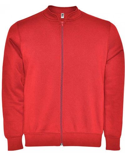 Roly Cardigan Elbrus Sweat-Jacket, Innen angeraut - Rot