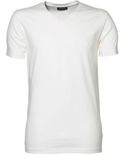 Tee Jays Mens Stretch V T-Shirt - Weiß