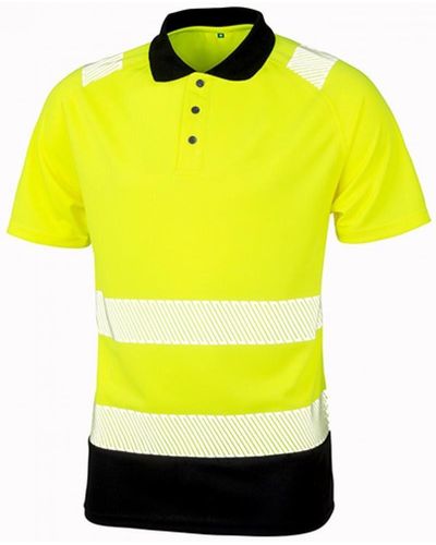 Result Headwear Warnschutz- Recycled Safety Polo Shirt - Gelb