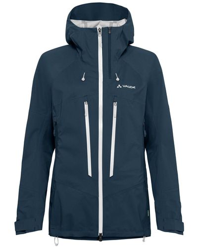 Vaude Outdoorjacke Women's Monviso 3L Jacket (1-St) Klimaneutral kompensiert - Blau