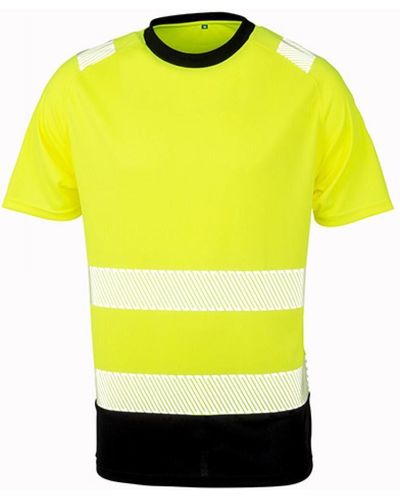 Result Headwear Warnschutz- Recycled Safety T-Shirt - Gelb