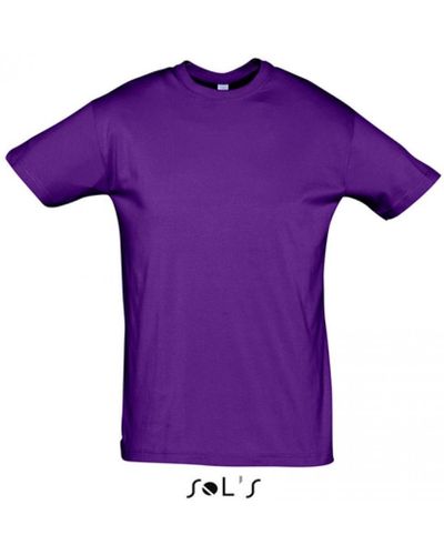 Sol's Rundhalsshirt Regent 150 T-Shirt - Lila