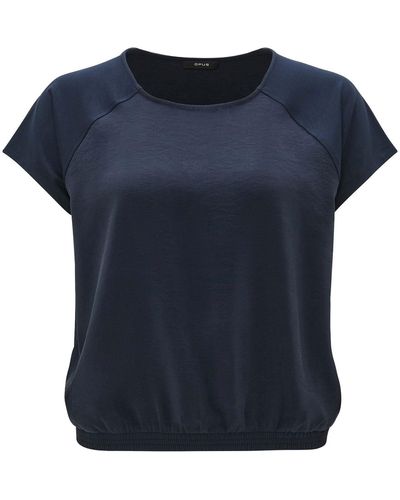 Opus Kurzarmshirt Shirt Sagama - Blau
