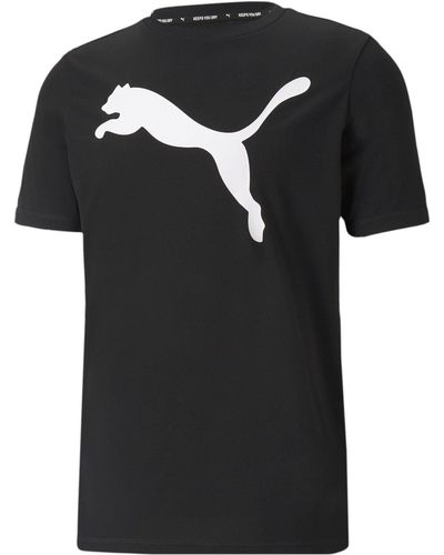 PUMA Active Big Logo T-Shirt - Schwarz