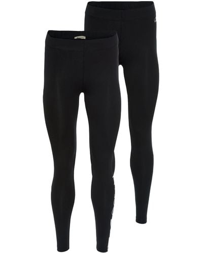 Ocean Sportswear Leggings (Packung, 2er-Pack) mit Kontraststreifen und Logodruck - Schwarz