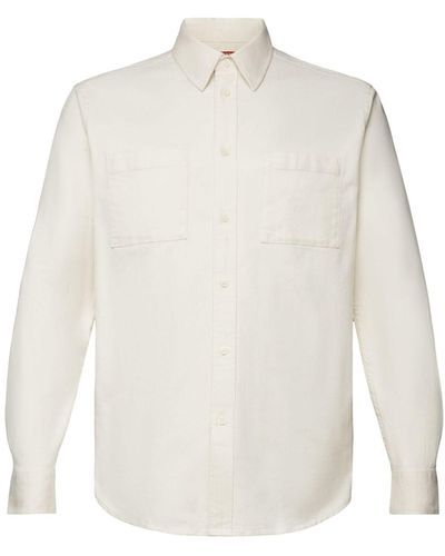 Edc By Esprit Langarmhemd Shirts woven - Weiß