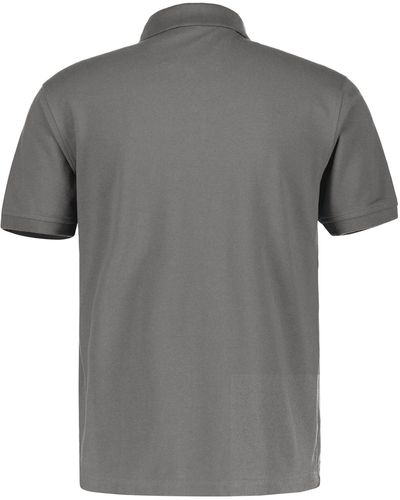 Lerros T-Shirt Piqué-Poloshirt, unifarben - Grau