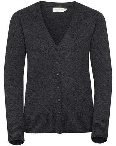 Russell Ladies ́ V-Neck Knitted Cardigan - Schwarz