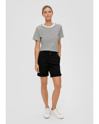 S.oliver Regular: Shorts aus Baumwollstretch - Weiß