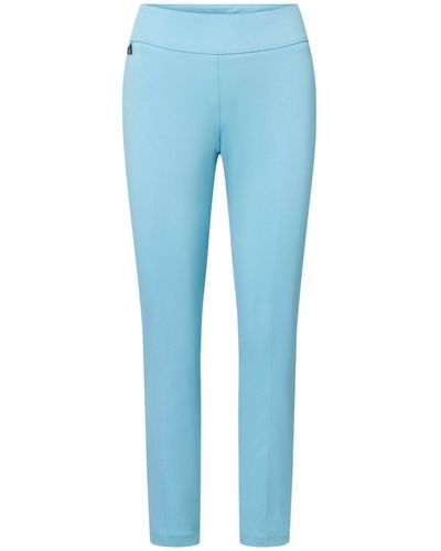 Lisette Stoffhose Perfect fitting Super Soft Ankle Pants bequeme, höhere Taille - Blau