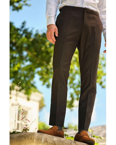 Next Anzughose Slim Fit Anzug mit Struktur: Hose (1-tlg) - Grün