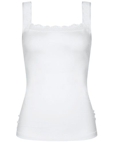 Mey Shirttop Top, breite Träger 45112 - Weiß
