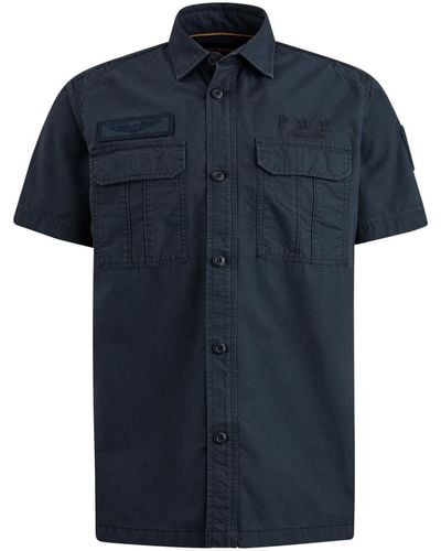 PME LEGEND T- Short Sleeve Shirt Ctn ottoman - Blau