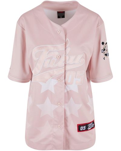 Fubu Langarmhemd FW221-006- Star Baseball Jersey Shirt (1-tlg) - Natur