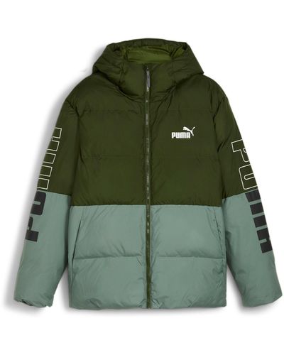 PUMA Winterjacke Power Hooded Jacket - Grün