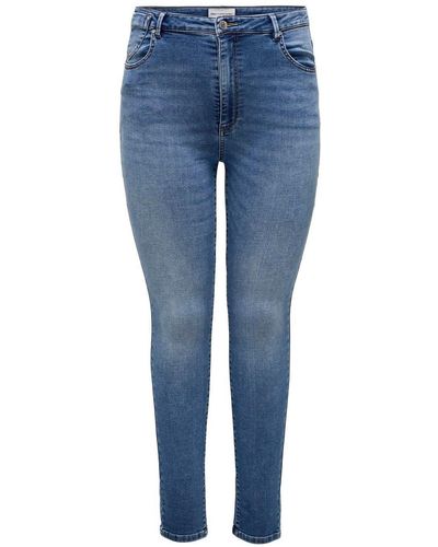 Only Carmakoma Regular-fit-Jeans CARFOREVER HIGH HW SKINNY JOGG DNM - Blau