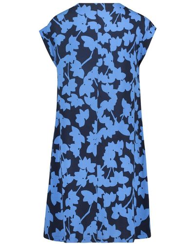 BETTY&CO Sommerkleid Kleid Kurz ohne Arm, Dark /Blue - Blau