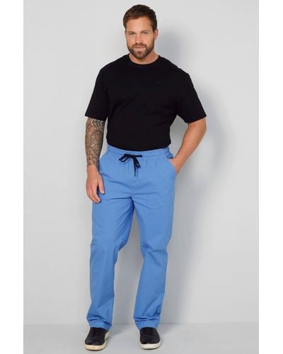 John F. Gee . 5-Pocket-Jeans Schlupfhose Elastikbund Regular Fit - Blau