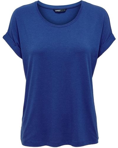 ONLY T-Shirt ONLMOSTER /S O-NECK TOP NOOS JRS - Blau