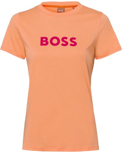 BOSS by HUGO BOSS ORANGE in Lyst BOSS Stickerei T-Shirt mit | Weiß C_Esogo_2 DE